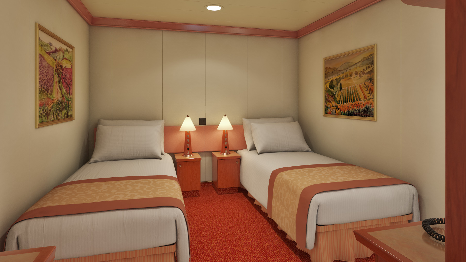 Interior Stateroom with bunk bed