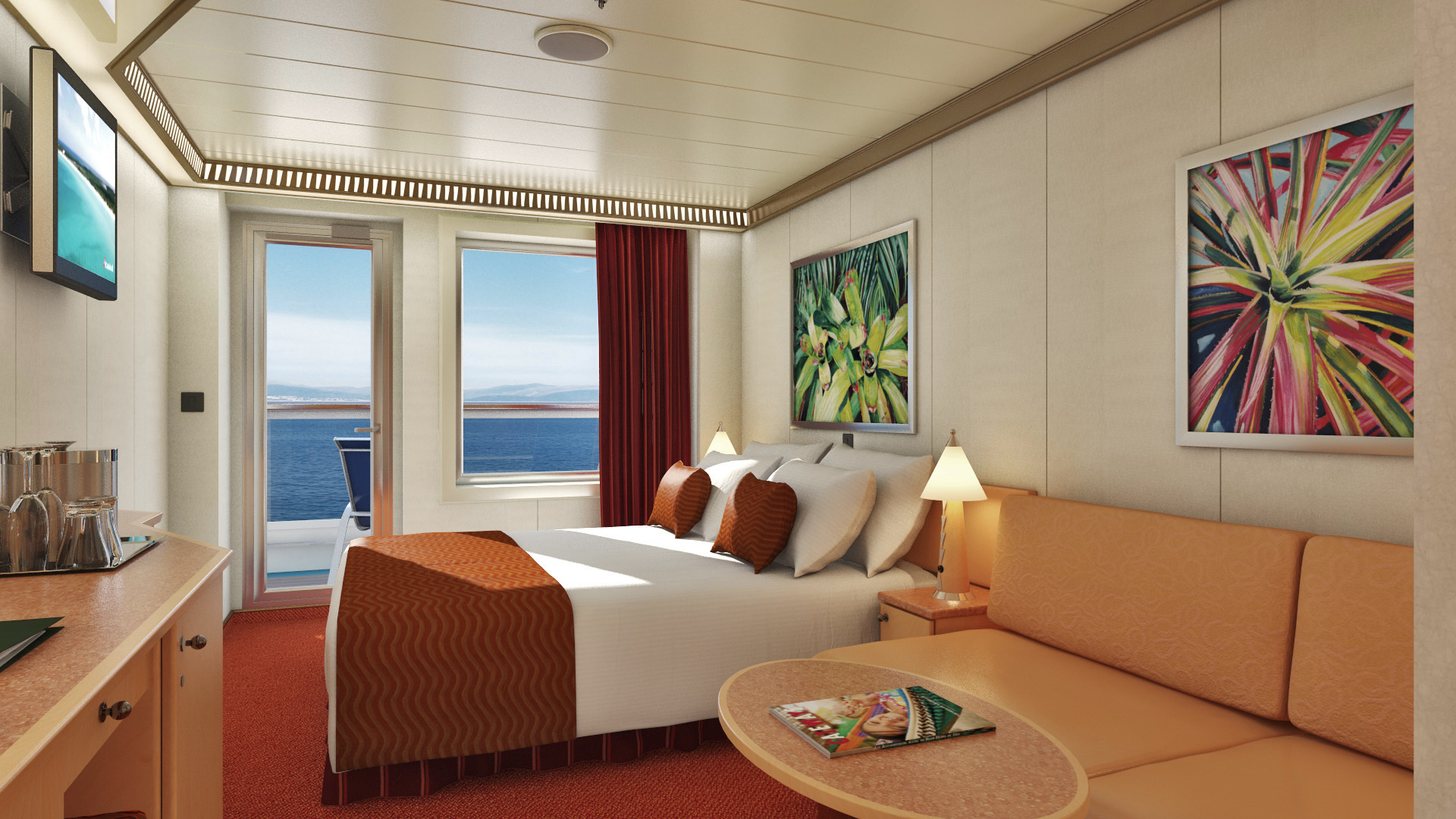 Large Balcony Stateroom aft view