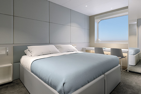 Cabina Oceanview sulla Emerald Azzurra