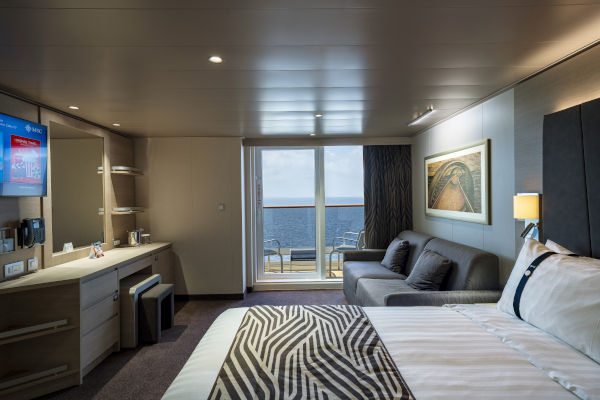 Cabina Deluxe Balcony Aurea sulla MSC World Europa
