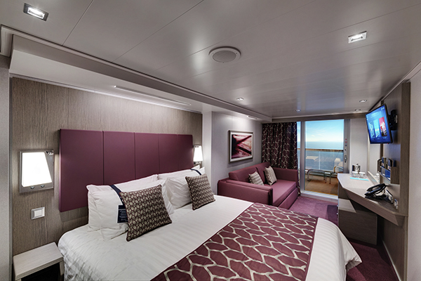 Cabina Deluxe Balcony Aurea sulla MSC Seaside