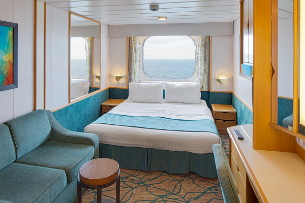 Outside stateroom with ocean view guaranteed