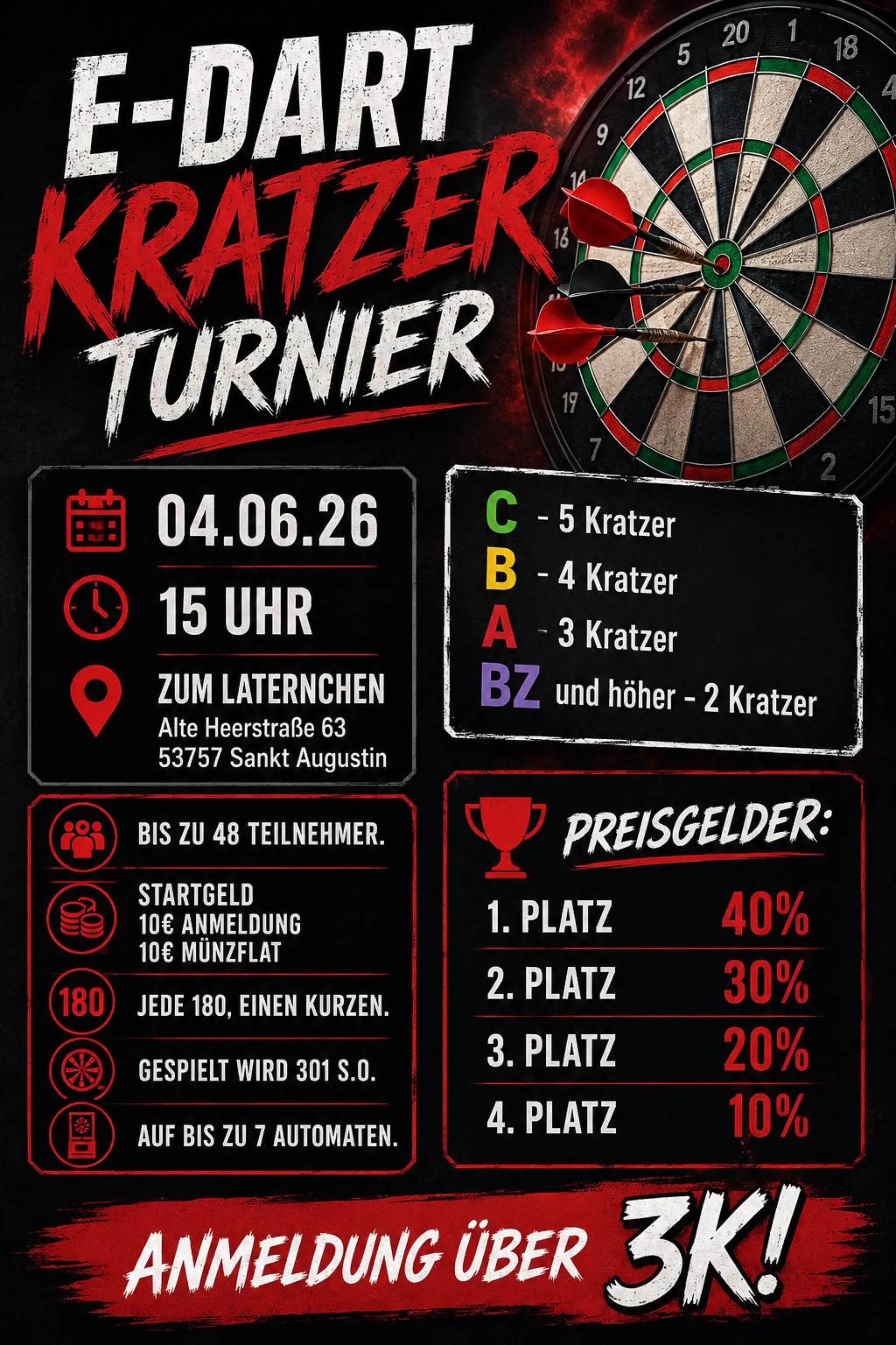E-Dart Kratzer Turnier