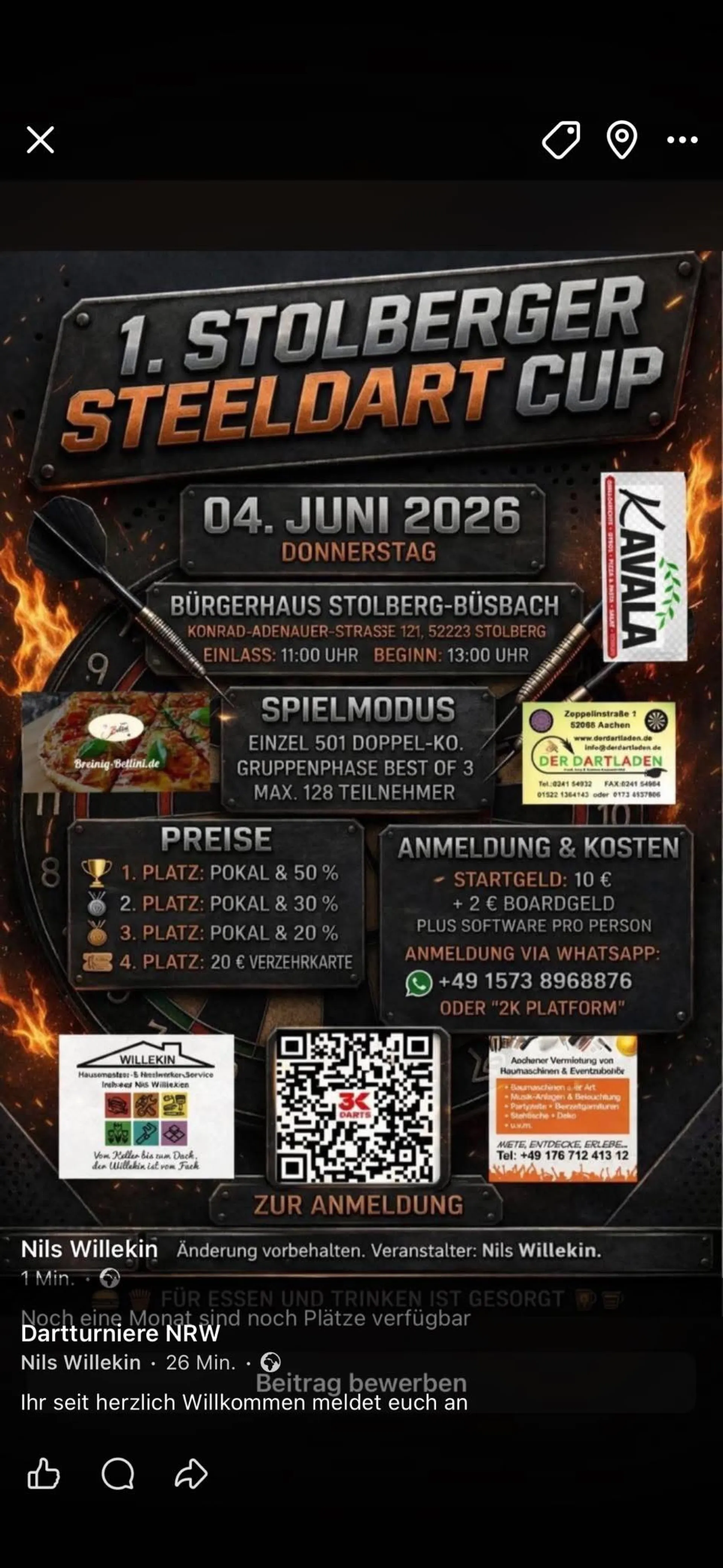 1. Stolberger Steeldart Cup