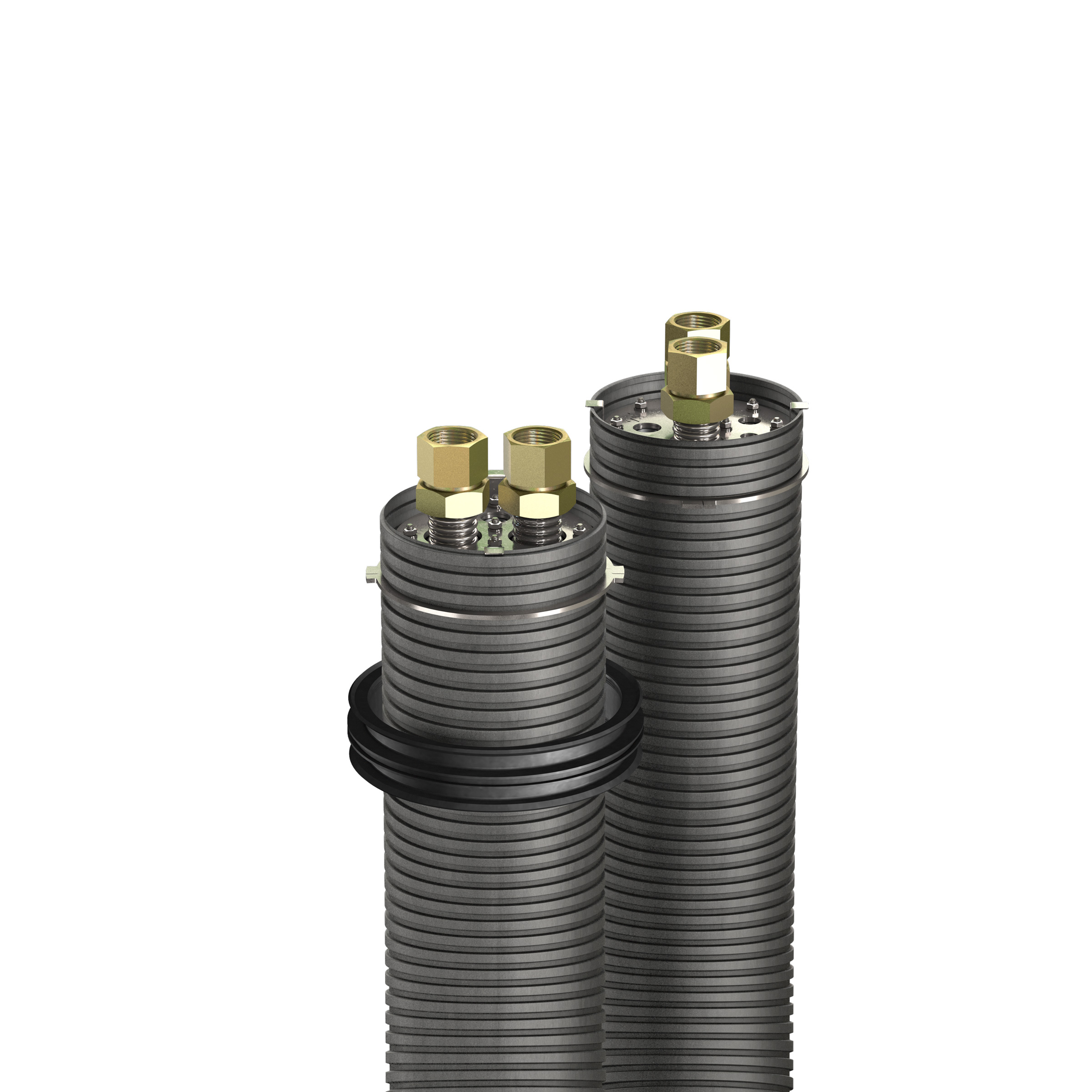 DOYMA Anschlusssystem für Bodenplatten mit Abdichtelement HKD Mauerkragen, Edelstahlwellrohren und Kabelleerrohren für Wärmepumpenleitungen