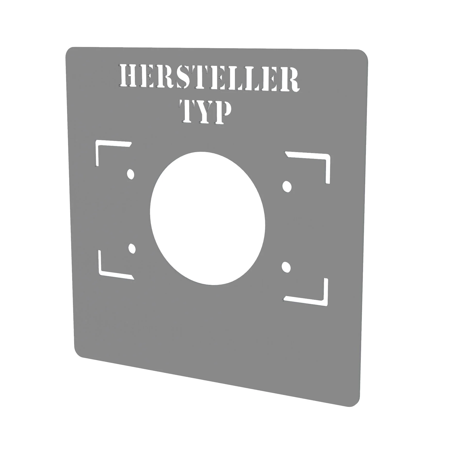 Bohrschablone zur Befestigung von Ladesäulen und Stelen auf Universal-Ladesäulenfundament ULF380, kompatibel mit Alfen Eve Standfüßen