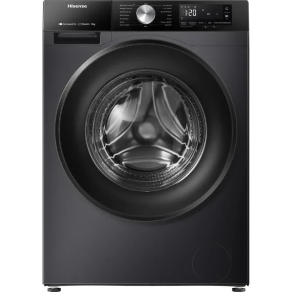 Hisense WF3S9043BB1 perilica rublja 9 kg crna – 1400 o/min, Steam, A klasa