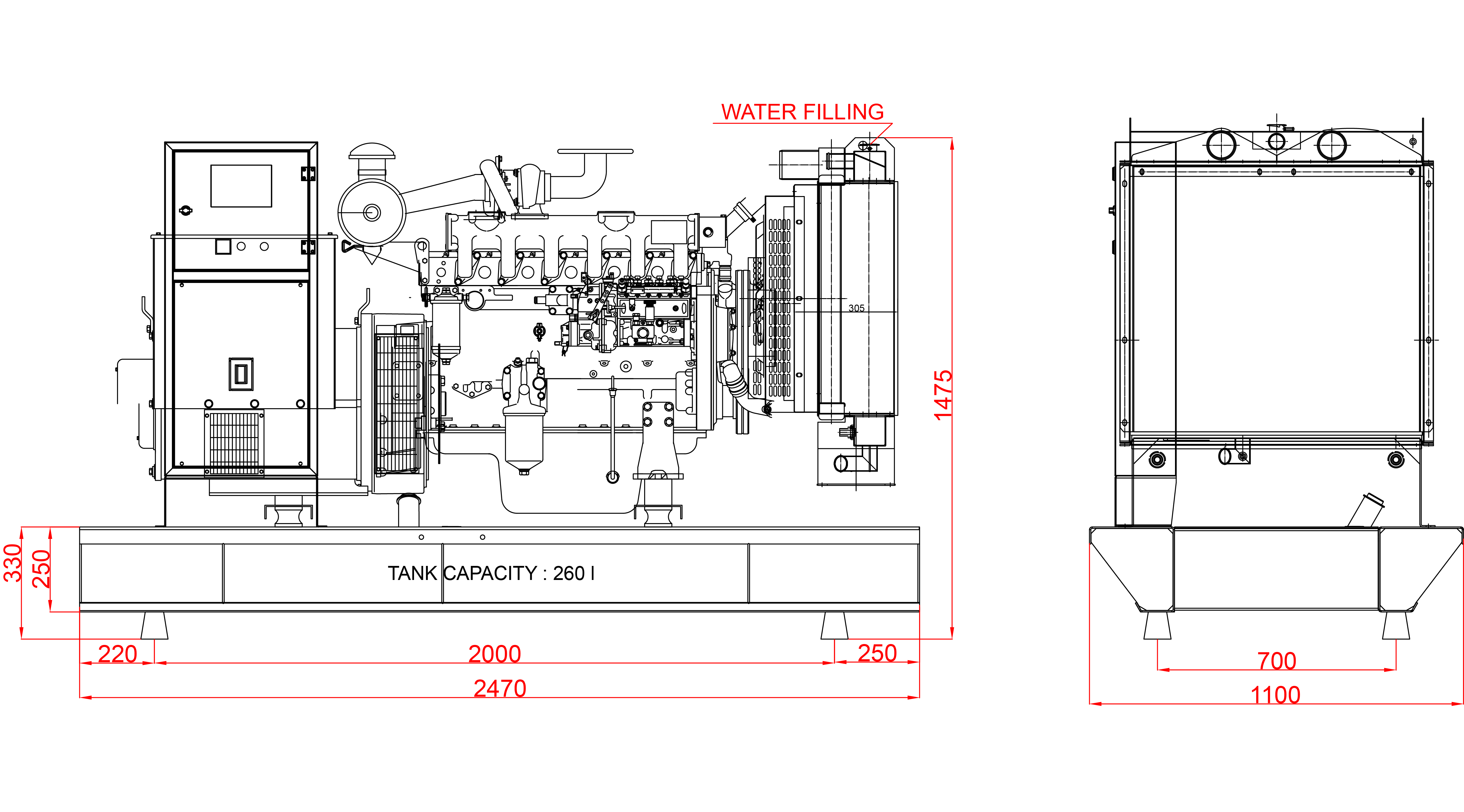 Дизелов Генератор 175kVA, KJ POWER Модел KJA-175 4