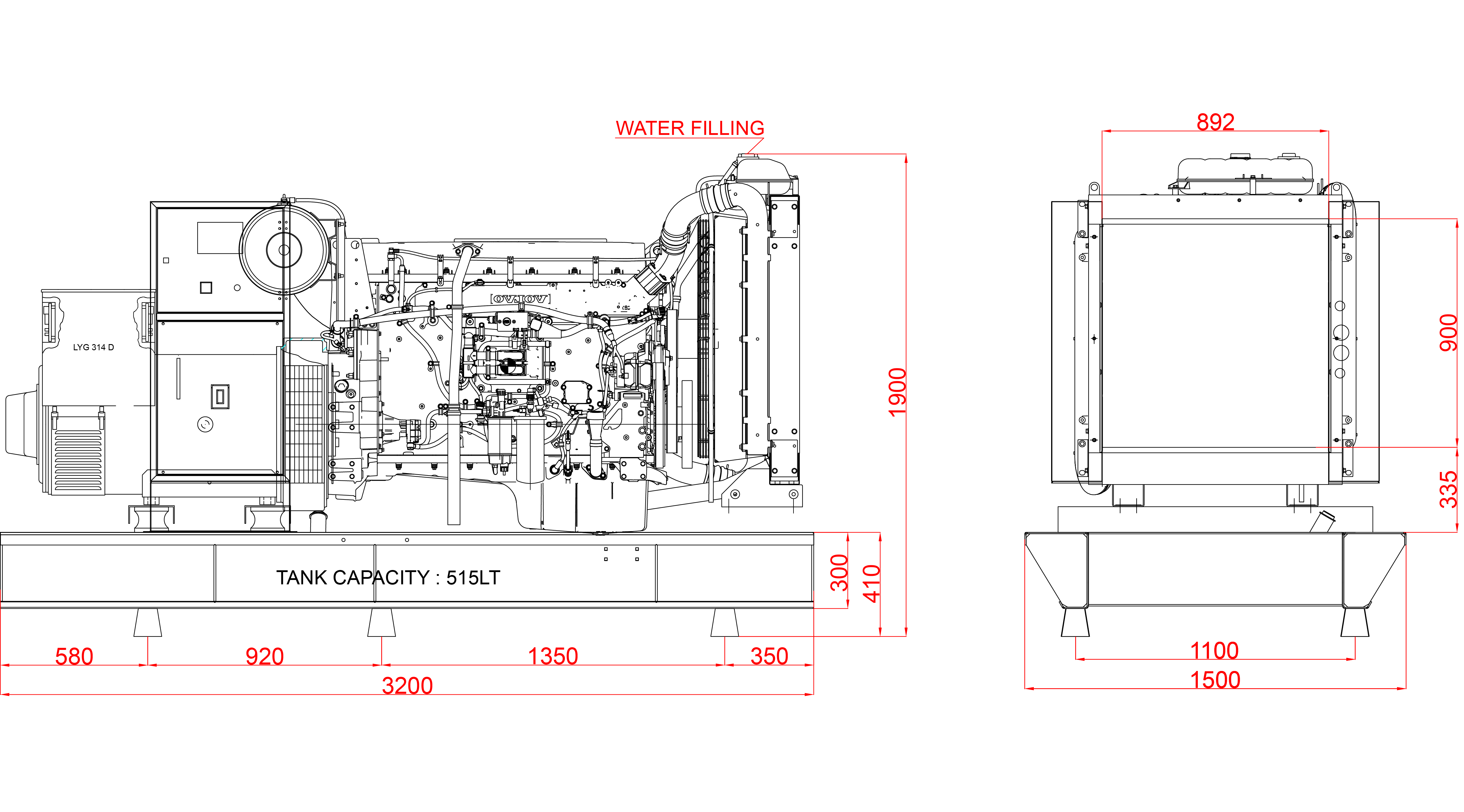 Дизелов Генератор 350kVA, KJ POWER модел KJV-350 4
