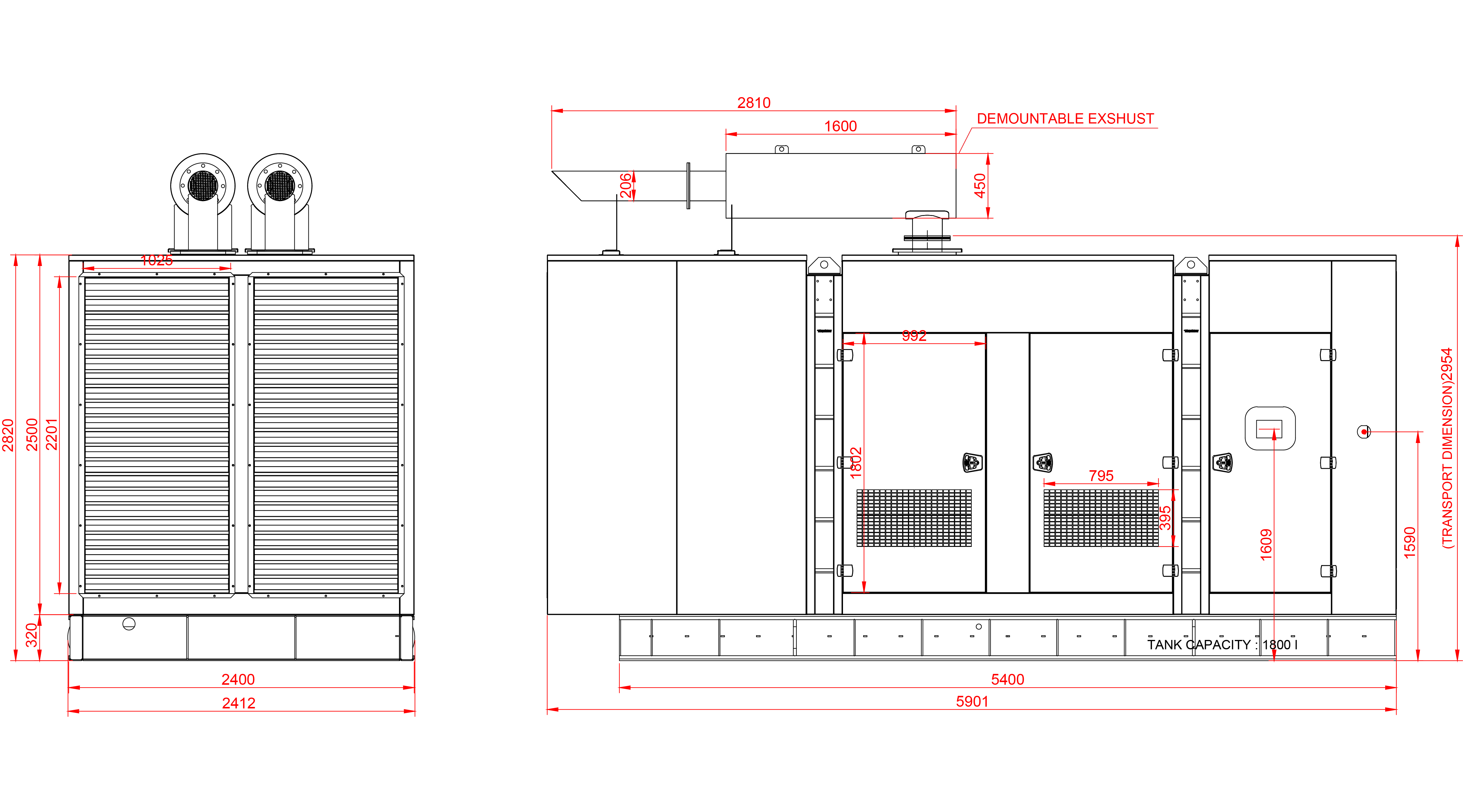 Дизелов Генератор 1400 kVA, КJ POWER модел KJB-1400 3