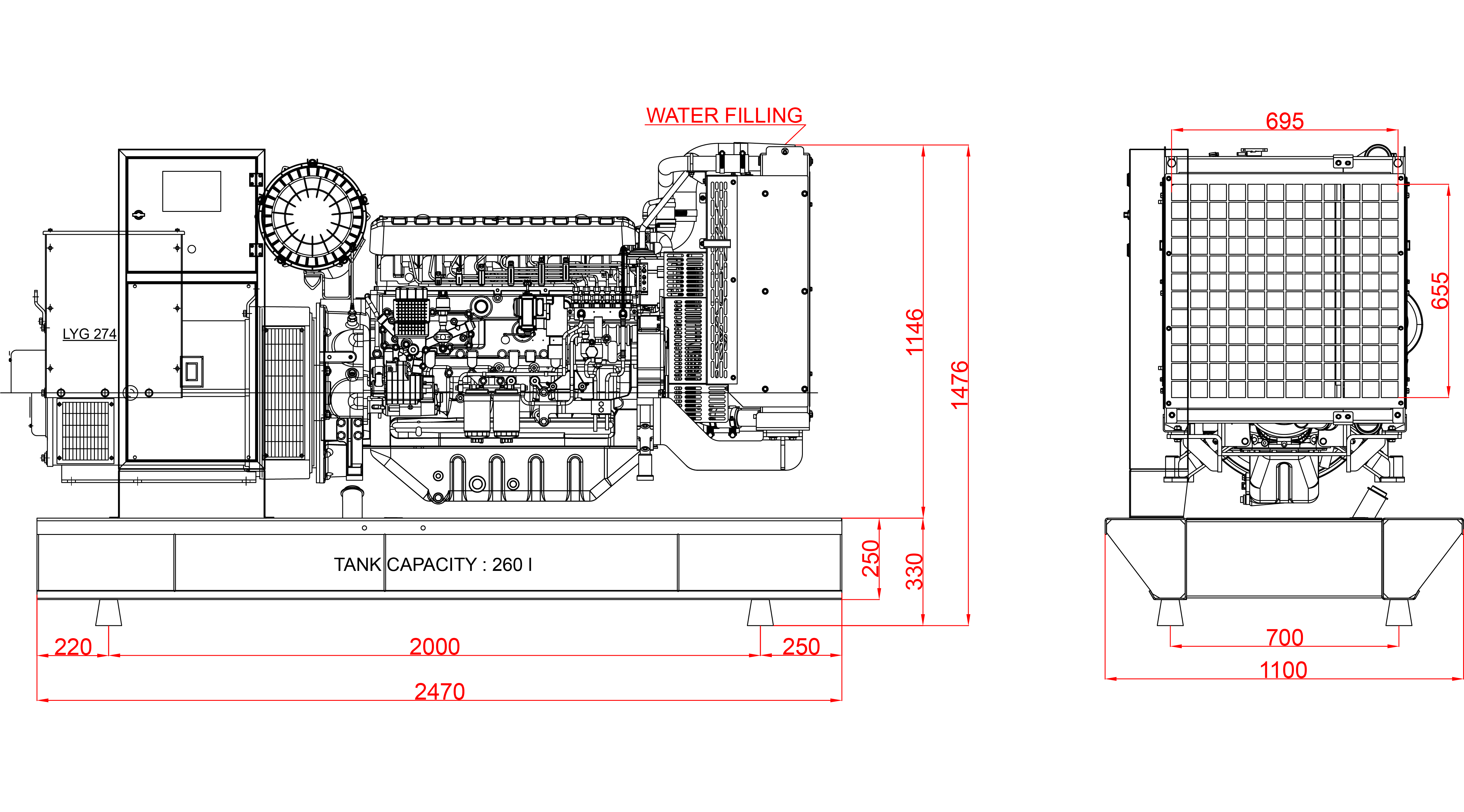 Дизелов Генератор 150 kVA, КJ POWER модел KJB-150-S 4