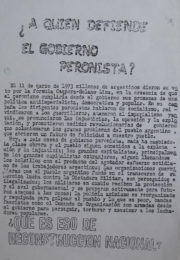 thumbnail of A quien defiende el gobierno peronista