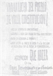 thumbnail of Viva la lucha del pueblo de Villa Constitucion