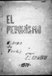 thumbnail of 1971. El peronismo. Esbozo de tesis