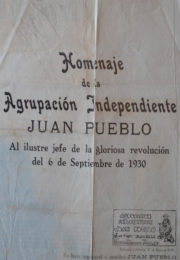 thumbnail of Agrupacion Independiente. Homenaje a Uriburu