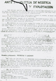 thumbnail of Ante la politica de miseria y explotacion