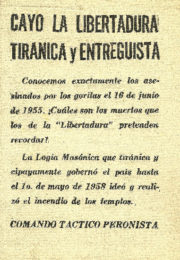 thumbnail of Comando Tactico Peronista. Cayo la Libertadura