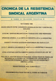 thumbnail of Cronica Resistencia Sindical. 1980 noviembre. Mexico