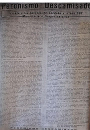 thumbnail of Frente a los sucesos de Cordoba y a una CGT minoritaria e irrepresentativa