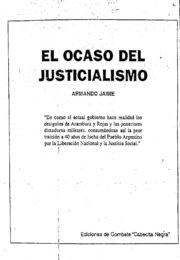 thumbnail of Jaime, Armando. El ocaso del justicialismo