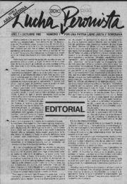 thumbnail of Lucha Peronista 1982 N 1