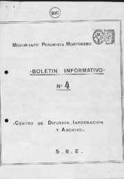 thumbnail of Movimiento Peronista Montonero Boletin Informativo N 4