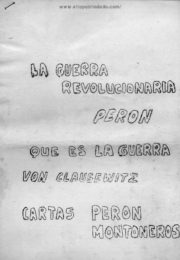 thumbnail of Peron, J.D. La guerra revolucionaria I – Carta a Montoneros