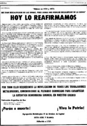 thumbnail of 1974 febrero 19. Agrupacion Metalurgica 17 de Octubre