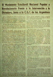 thumbnail of Movimiento estudiantil con la CGT A