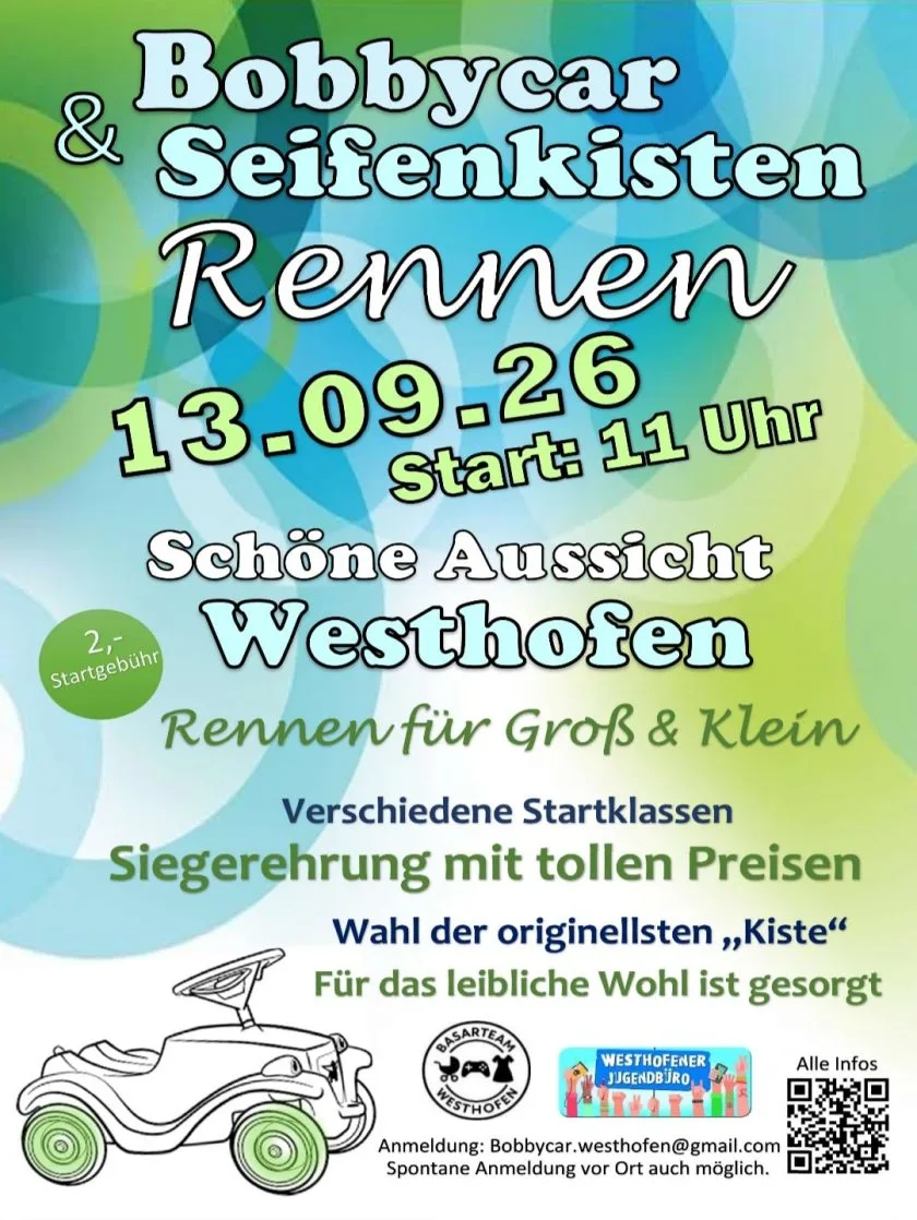 Kreativität auf Rädern: Bobbycar- und Seifenkistenrennen in Westhofen lädt zum Mitmachen ein