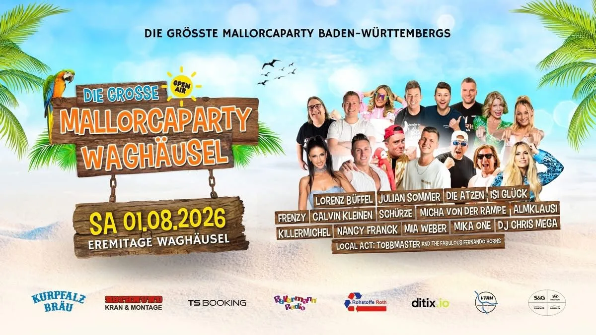 Sonne, Sangria, Superstar-Line-up: Waghäusel wird zur Partyhochburg des Sommers 2026