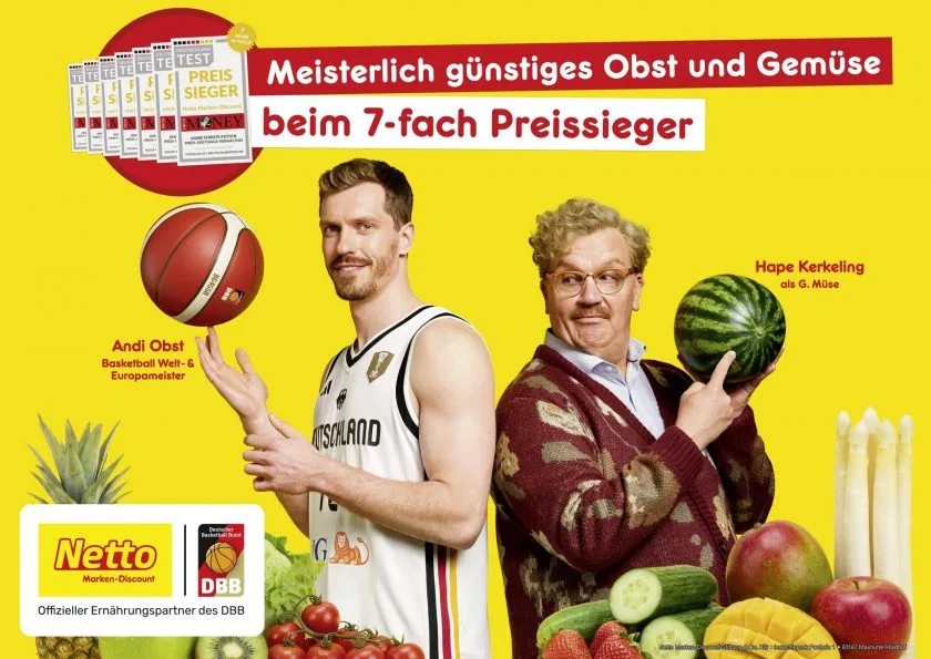 Hape Kerkeling wirbt für Netto: Neue Kampagne stellt Obst und Gemüse in den Mittelpunkt