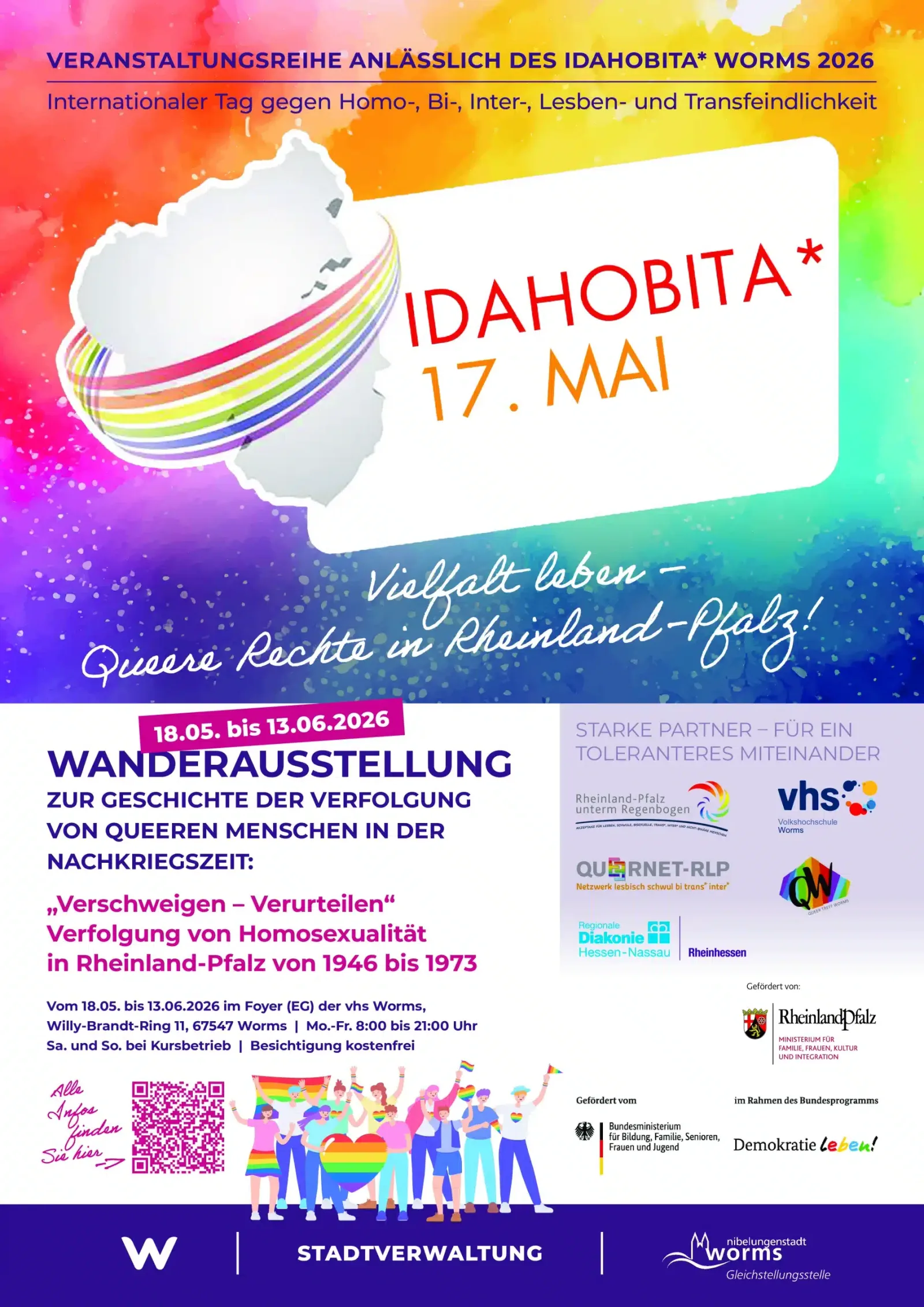 Gegen Queerfeindlichkeit, für Respekt: Veranstaltungsreihe bringt Vielfalt nach Worms