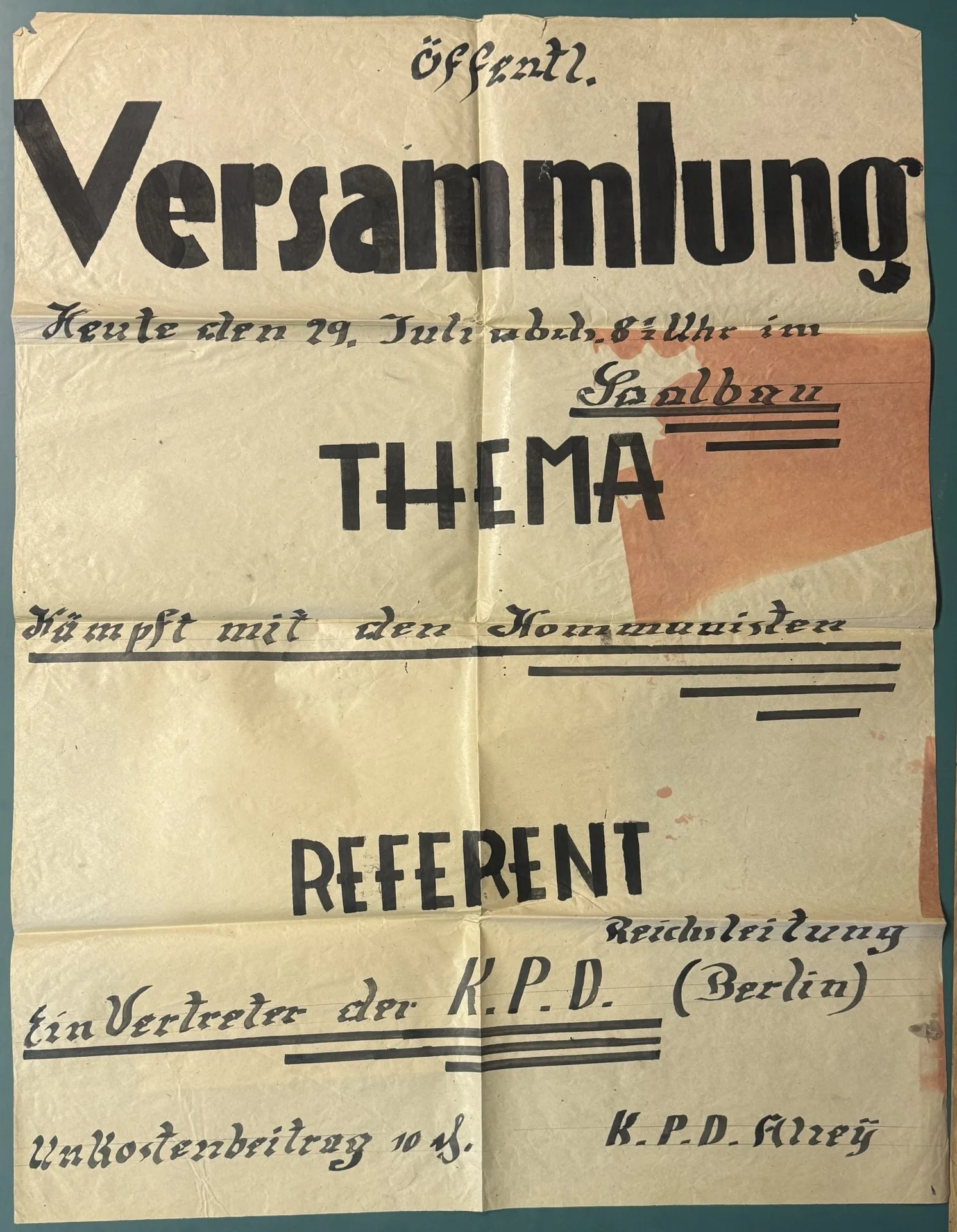 Alzey im politischen Sturm der Weimarer Republik