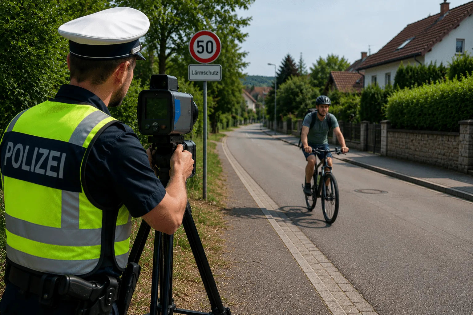 Messanlage beschädigt: Unbekannter Radfahrer flüchtet
