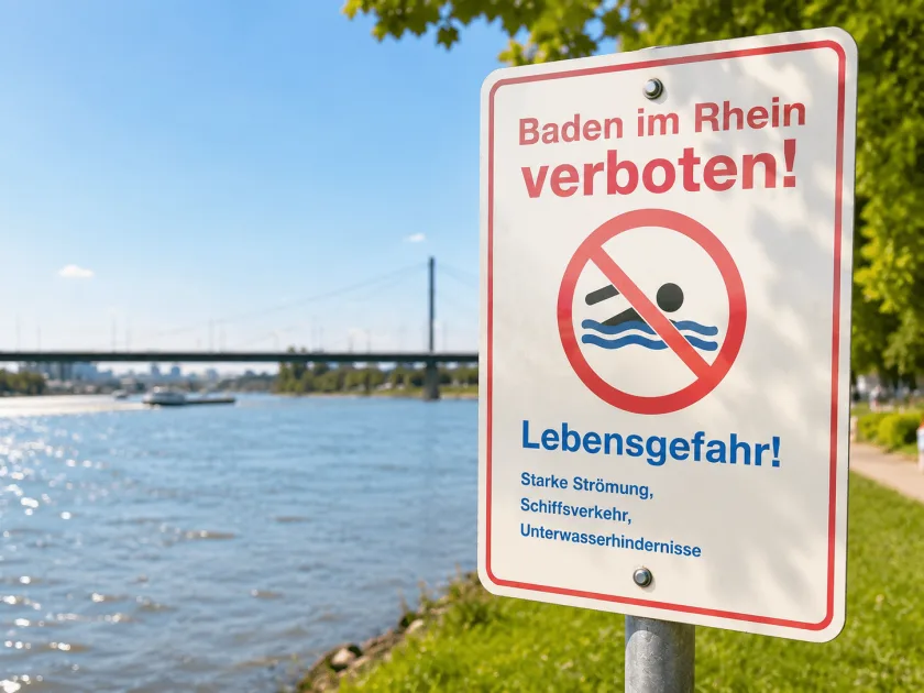 DLRG warnt eindringlich: Baden im Rhein kann tödlich enden