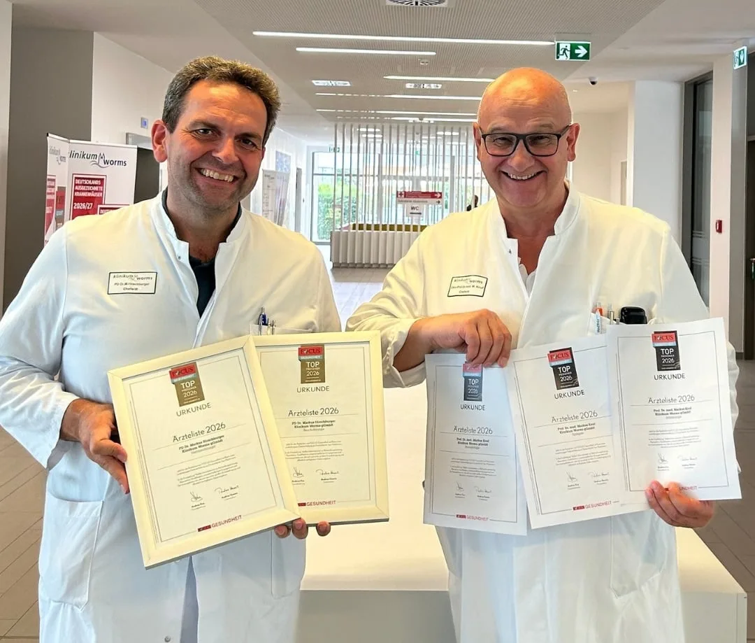 Zwei Chefärzte des Klinikums Worms erneut als Deutschlands Top-Mediziner ausgezeichnet