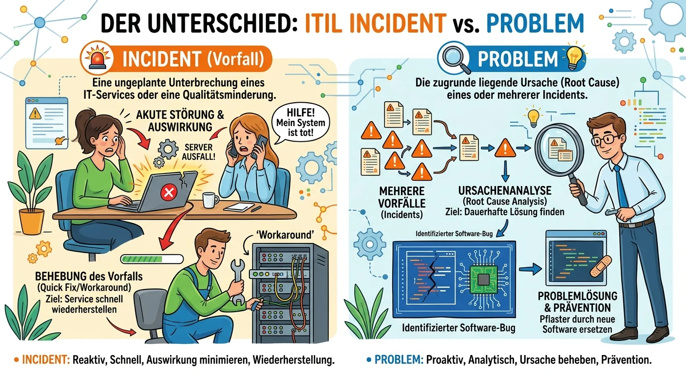 Fachinformatiker: Incident vs. Problem im ITIL-Framework – einfach ...