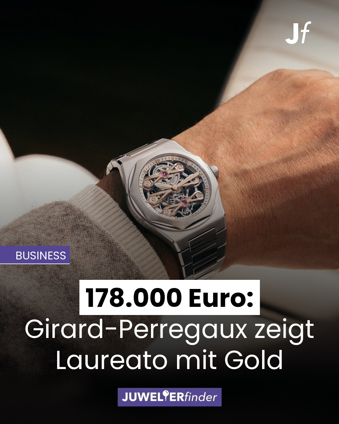 178.000 Euro: Girard-Perregaux zeigt die Laureato mit goldenen Brücken