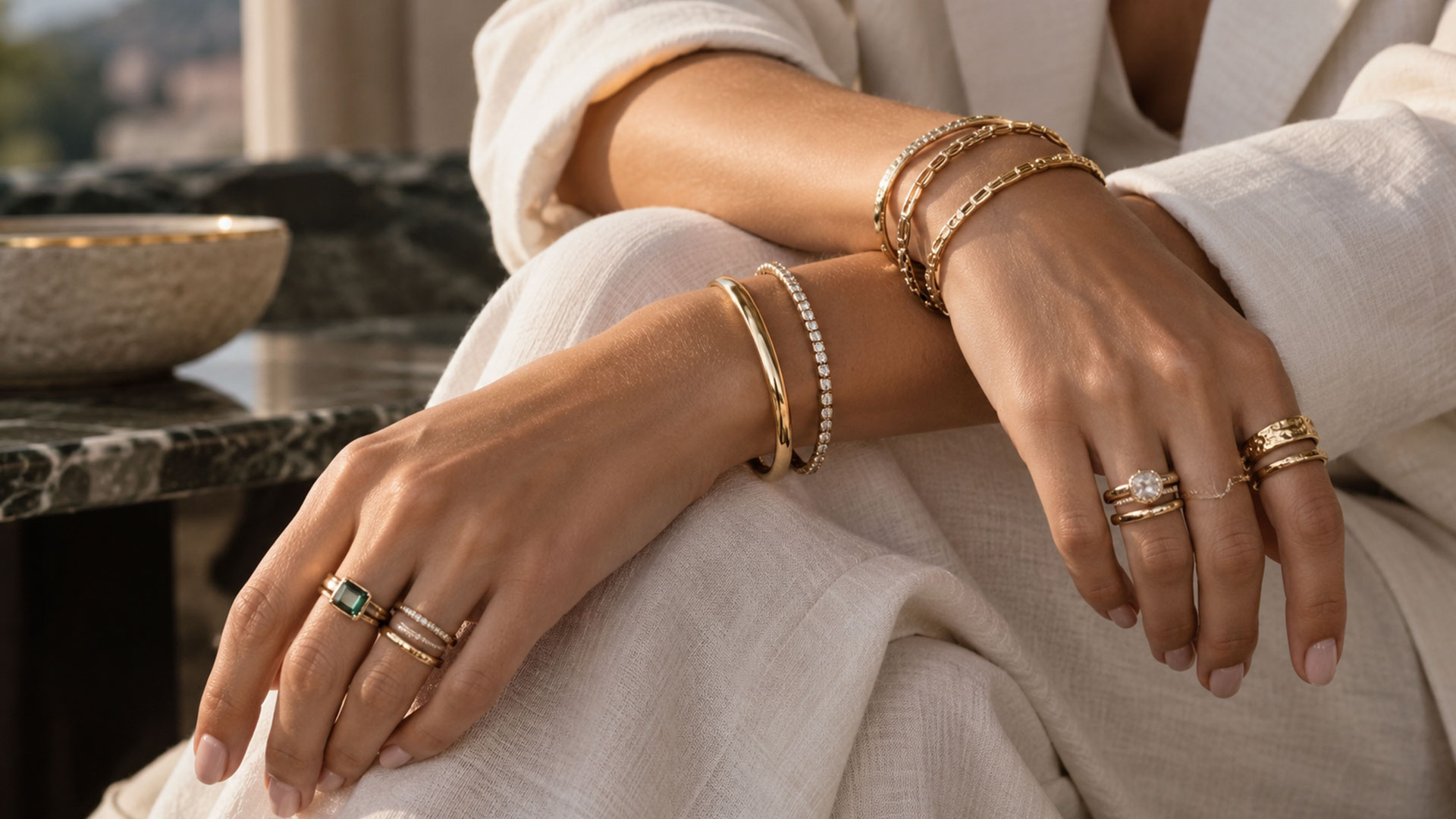 Eleganter Goldschmuck