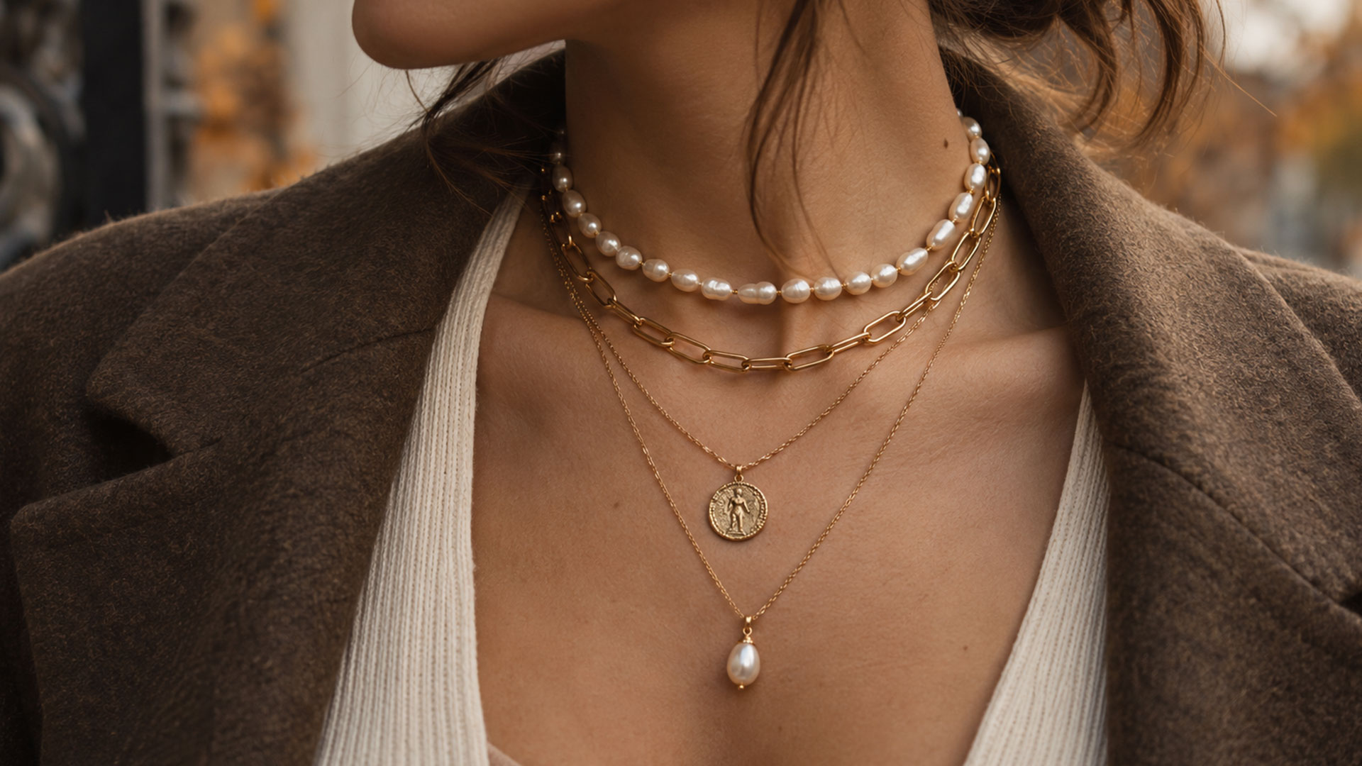 Layering-Look mit Perlen