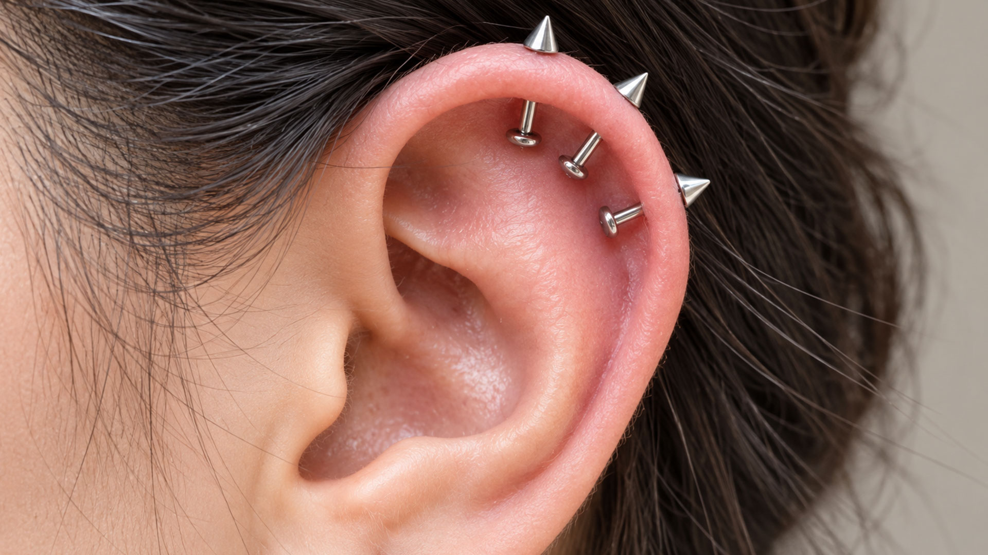 Drei silberne Helix