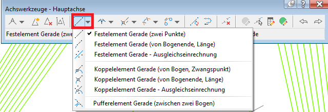 Dropdown Element 1: Festelement Gerade Varianten