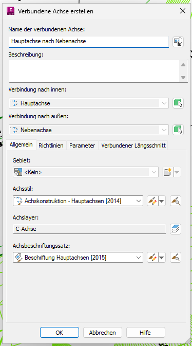 Dialogfenster Rand-/Verbundachse