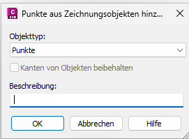 Objekttyp Punkte auswählen