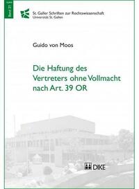 Die Haftung des Vertreters ohne Vollmacht nach Art. 39 OR