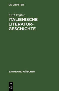Italienische Literaturgeschichte