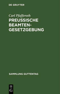 Preußische Beamten-Gesetzgebung