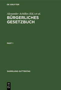 Bürgerliches Gesetzbuch