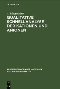 Qualitative Schnellanalyse der Kationen und Anionen